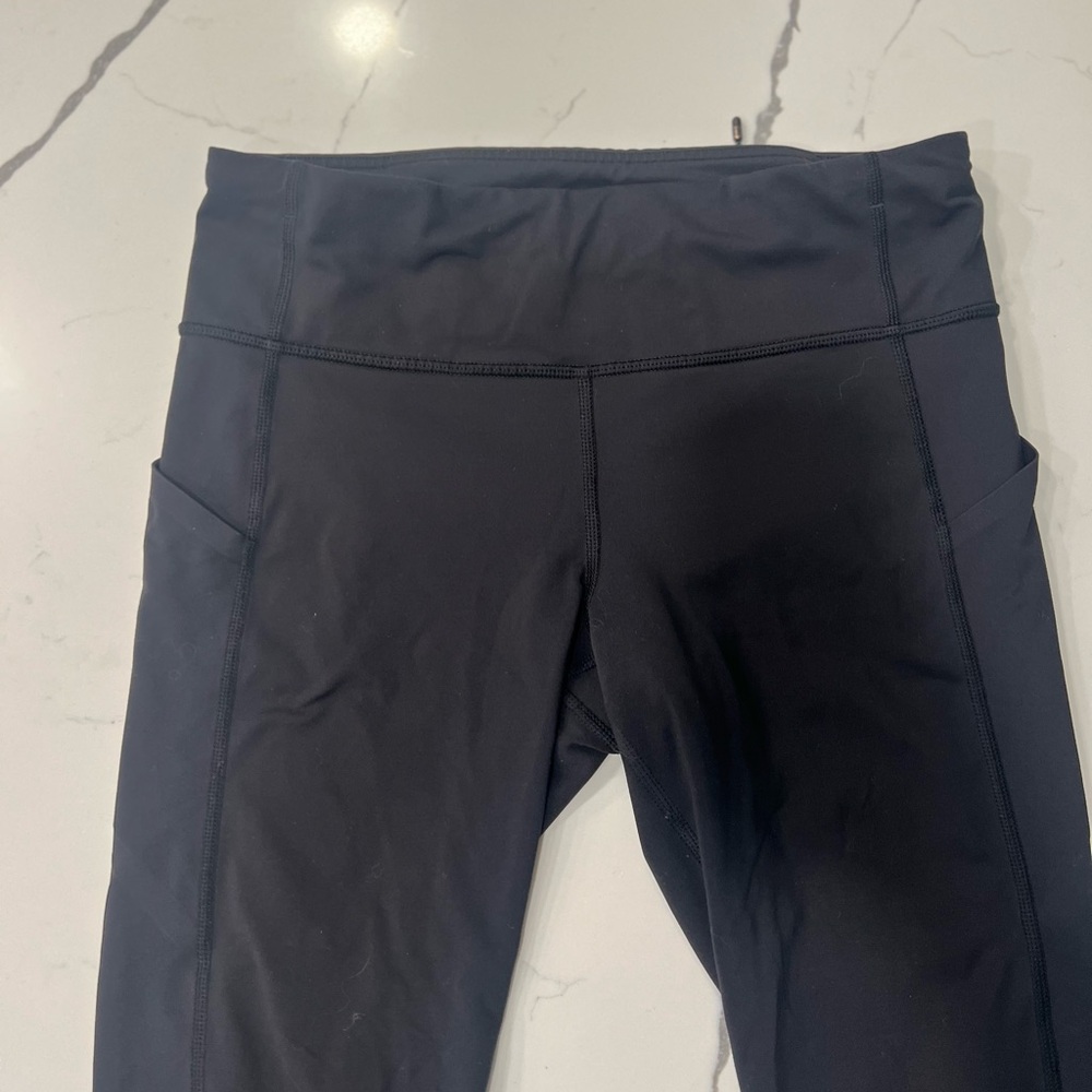 Lululemon Womens Wunder Train High-Rise Crop Black Capris (Size 6)